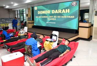 Kostrad Gelar Donor Darah Dalam Rangka HUT ke-63 Kostrad