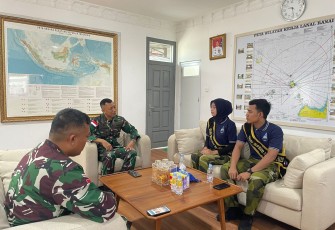 Danlanal Ranai Terima Duta Putra dan Putri Maritim Indonesia Kabupaten Natuna