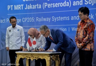 Penandatanganan Paket Kontrak Pembangunan 205 MRT Jakarta 