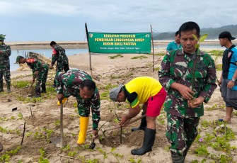 Kodim Pacitan Gelar Pembinaan Lingkungan Hidup Dengan Lakukan Aksi Penanaman 1000 Pohon