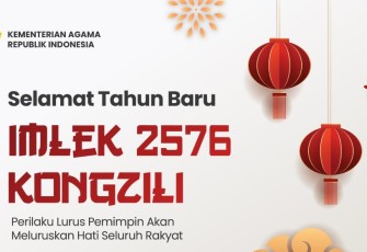 Ilustrasi ucapan selamat merayakan Imlek 2576 Kongzili