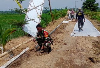 Kerja Bakti Pembuatan Jalan oleh Babinsa Desa Sukosari