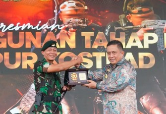 Panglima Kostrad (Pangkostrad) Letjen TNI Mohammad Fadjar, MPICT, bersama Penjabat (Pj.) Bupati Bekasi Drs. Dedy Supriyadi, MM., secara resmi meresmikan  Pembangunan Tahap I Batalyon Intai Tempur (Yon Taipur) Kostrad di Desa Sukadami, Kecamatan Cikarang Selatan, Kabupaten Bekasi, Jawa Barat. Kamis (9/1/2025)