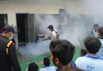 Rutan Pangkalan Brandan Tingkatkan Kewaspadaan Penyakit Pascabanjir Lewat Fogging 