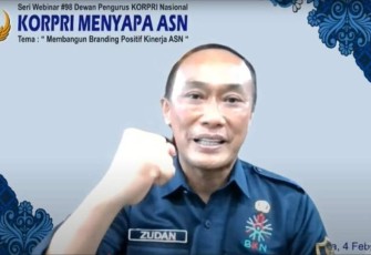 Kepala Badan Kepegawaian Negara (BKN) sekaligus juga Ketua Umum Dewan Pengurus KORPRI Nasional Prof. Zudan Arif 