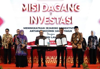 Kegiatan Misi Dagang dan Investasi dengan tema Meningkatkan Jejaring Konektivitas antara Provinsi Jawa Timur dengan Provinsi Lampung. 