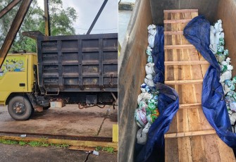 7 Ton Biji Timah di Belitung Timur saat diamankan