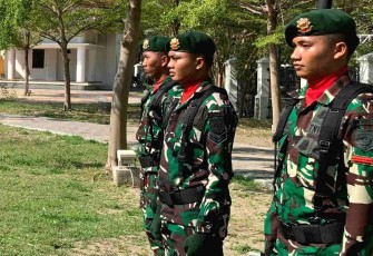 Upacara hari Sumpah Pemuda Ke-97 di PLBN Motaain