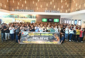 Keluarga Besar Lanud Soewondo Menggelar Nobar Film Nasional Berjudul Believe.