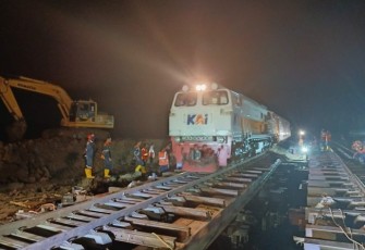 Pemulihan Dua Jalur Rel di Grobogan Jateng