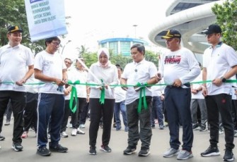 Pembukaan Hari Meteorologi, Klimatologi, dan Geofisika (HMKG) ke-78 di Kantor Pusat BMKG, Kemayoran, Jakarta, pada Jumat (4/7).