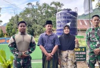 Sumber air bersih lokasi TMMD Kodim Parepare 