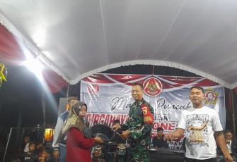 Babinsa Koramil Karangjati Hadiri Malam Puncak Gebyar HUT RI ke-80 di Desa Gempol