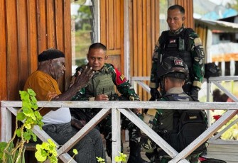 Anjangsana Satgas Yonif 511/DY di LMA Kabupaten Lanny Jaya 