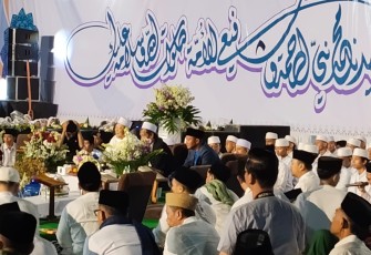 Kegiatan Dziba dan Al-Barzanji di wilayah desa binaan 