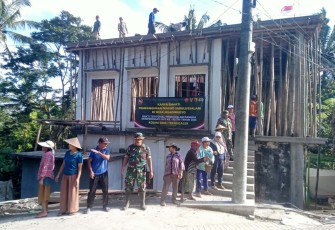Kodim 0806/Trenggalek Gelar Bakti Teritorial dan Sosial Bangun Masjid di Kampak