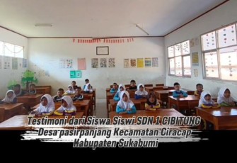 SDN 1 Cibitung Sukabumi Kini Punya Meja dan Kursi Baru