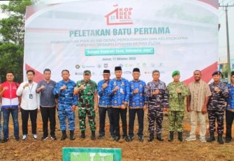 Dandim 0315/Tanjungpinang Hadiri Peletakan Batu Pertama Pembangunan 800 Koperasi Merah Putih Serentak di Kabupaten Bintan