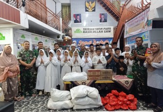 Kodim 0501/Jakarta Pusat Tetap Melaksanakan Kegiatan Cinta Anak Yatim Piatu