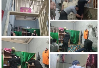 Rutan Labuhan Deli Lakukan Bersih-bersih Blok Hunian Warga Binaan.