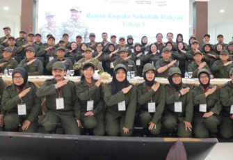 Pembekalan retret kepala sekolah rakyat di Jakarta, Selasa (17/6)