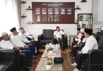 Karutan I Kota Depok Agus Imam Taufik saat menerima audiensi MT Balwan Kota Depok, Rabu (2/7)