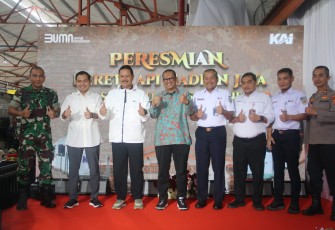 Kasdim 0803/Madiun saat Hadiri Peresmian Kereta Api Madiun Jaya Rute Madiun-Pasar Senen