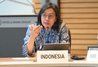 Menkeu, Sri Mulyani Indrawati dalam forum Health Works yang merupakan bagian dari rangkaian agenda IMF World Bank Spring Meetings 2025 di Washington DC Amerika Serikat, pada Kamis (24/04).