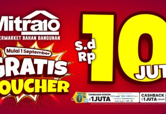 Mitra10 Bagi Voucher Gratis Hingga Rp 10 Juta, Bikin Renovasi Murah