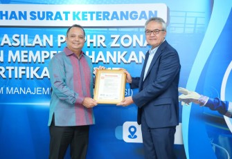 PT Pertamina Hulu Rokan (PHR) Zona Rokan meraih Sertifikasi Sistem Manajemen Terintegrasi dari PT SUCOFINDO (PERSERO)