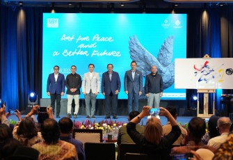 SBY saat membuka pameran yang digelar di kawasan ASHTA District 8, SCBD Jakarta pada Sabtu, 6 September 2025.