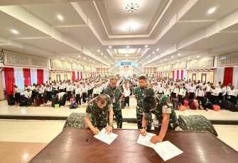 Penandatanganan hasil sidang Panpus Calon Tamtama PK TNI AD Gel. III Ta 2025 Kodam XIII Merdeka