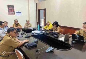 Rapat Koordinasi Pengendalian Inflasi Daerah yang digelar secara hybrid, di Ruang Rapat Asisten II Kantor Wali Kota Tanjungpinang.