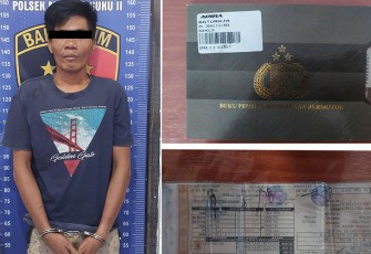 Tersangka dan barang bukti saat diamankan