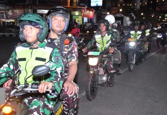 Patroli Kolaboratif Kodim Ponorogo Bersama GP Ansor dan Banser Wujudkan Suasana Kondusif di Ponorogo 
