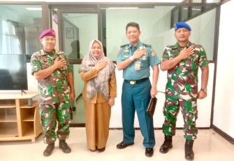 Komandan Lanal Ranai Kolonel Laut (P) Dian Tri Hutanto, S. Kel,.M.M,.CRMP yang diwakili Pasintel Lanal Ranai Mayor Mar Agustinus menerima  kunjungan kerja Letkol Laut (PM) DR Muhamad Firdaus A. Md,. S.H ., M.H., CSBA., CRMP