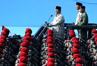 Panglima TNI Dampingi Presiden Prabowo Pimpin Upacara HUT TNI ke-80 di Monas