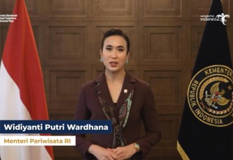 Menteri Pariwisata (Menpar) Widiyanti Putri Wardhana dalam sambutannya di acara sosialisasi yang berlangsung secara daring, Senin (4/8/2025)