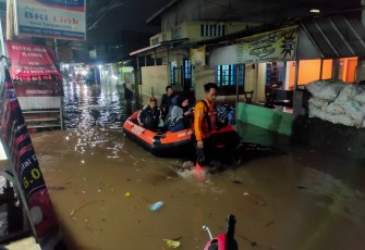  670 jiwa terdampak banjir di Kabupaten Bogor, Provinsi Jawa Barat, pada Sabtu (12/4) pukul 21.25 WIB