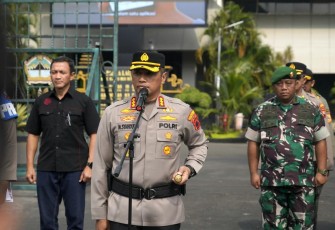 Polrestabes Semarang Siagakan Ribuan Personel Amankan Aksi Unjuk Rasa BEM Semarang Raya