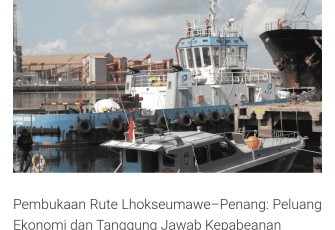 Pembukaan Rute Lhokseumawe–Penang 