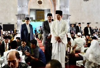 Menteri Agama (Menag) Nasaruddin Umar hadir memberi nasihat pernikahan.