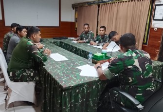 Dandim 1710/Mimika Pimpin Rapat Kerja Pencocokan Rincian Kertas Kerja Satker Dengan Progjagar Tahun 2025