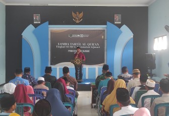 Pembukaan Lomba Tartil tingkat SD/MI se-Kecamatan Arjosari yang bertempat di kantor kecamatan Arjosari, Kabupaten Pacitan, Jumat (15/8/2025).