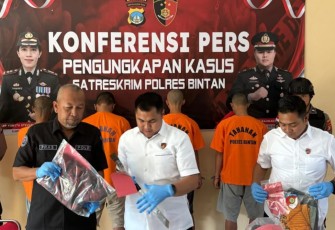 Polres Bintan Gelar Konferensi Pers Kasus Tindak Pidana Penganiayaan 