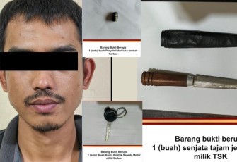 Tersangka dan barang bukti saat diamankan