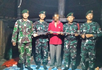 Senjata Api Springfield saat Diserahkan ke Pos Ailala