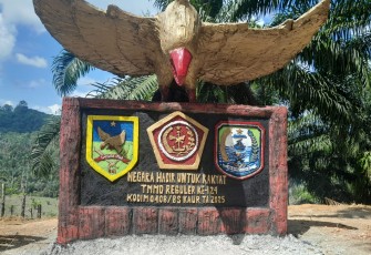 Tugu Prasasti TMMD Ke-124 Kodim 0408/BS Capai Seratus Persen