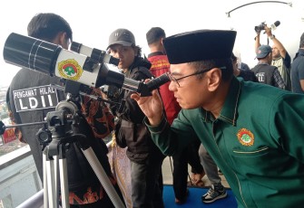 LDII Sulsel saat Ikut Pengamatan Hilal 1 Ramadan 1447 H di Observatorium Unismuh Makassar