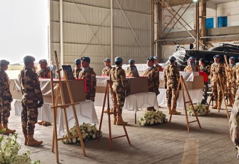 UNIFIL saat Gelar Upacara Memorial untuk Tiga Prajurit TNI yang Gugur di Lebanon Selatan